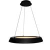 Planetitaly Lampadario soffitto cerchio luminoso LED 43W CCT da 3000k a 6500K calda, naturale, fredda, pendente nero elegante sospensione dimmerabile luce tavolo cucina telecomando 3340 lumen