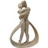 PIGPIGFLY Statua Amanti,Statue Decorative,Decorazioni per Ufficio,Figura Decorative,Statuette Decorative Casa,Soggiorno Decorativo Moderno da Appoggiare,Scultura Astratta in Poliresina,Idea Regalo(Arenaria)