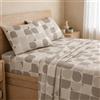 THE ONE HOME Set di lenzuola 90 x 190 cm, 100% cotone, 3 pezzi | Lenzuola per letto da 90 cm, lenzuolo con angoli regolabili 90 x 190/200 cm, elastico a 360°, lenzuolo di sopra, 2 federe