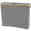 Sutowe Contenitore per carta igienica con finestra laterale, cestino per carta igienica, può contenere fino a 12 rotoli di carta, 45 x 35 x 15 cm, organizer da bagno con coperchio, multiuso,