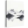MuchoWow© Quadro Moderno Soggiorno Decorazioni Da Parete Quadri Su Tela Da | 30x40 cm - Salotto Grandi Foto Con Cornice Stampe Su Tela Camera Da Letto Montagne - Nebbia - Acqua - Bianco