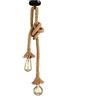 d.Stil Lampadario Canapa Per Corda E27 * 2 Industriale Stile Retrò Lampada Regolabile Creativa Fai Da Te Per Sala Da Pranzo, Sala, Ristorante, Bar, Caffetteria Non Includono Lampadine (Giallo, 150cm)