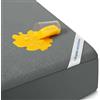 Utopia Bedding Coprimaterasso impermeabile matrimoniale XL, in spugna di alta qualità, 200 g/m², traspirante, stile aderente con tasche elastiche (grigio)