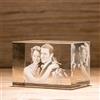 Inciso Rettangolo di Cristallo Personalizzato con Foto - Incisione 3D a Laser - Idea Regalo Personalizzabile con Fotografia e Scritta per Famiglia, Festa della Mamma, del Papà, Fidanzati - R90 9x6x6 cm