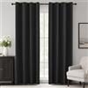 Ystyle Tende Oscuranti per Interni 2 Pezzi, 140x240 CM, Nero | Tende Moderne Jacquard Geometrica con Anelli, Termiche Isolanti Caldo e Freddo, per Camera da Letto e Soggiorno, Privacy