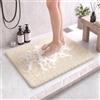 BLESWIN Tappetino Doccia Antiscivolo, PVC Tappeto Bagno Soft, 40x60cm Beige | Tappeto Antiscivolo Doccia, Tappeto Bagno, Sicuro, Per Seniors, Zone Umide, Ritagliabile, Anti Muffa, Lavabile in Lavatrice