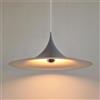 Planetitaly Lampadario industriale LED E27 cappello strega pendente vintage minimal tromba luce tavolo cucina pizzeria ristorante 230V (Bianco)
