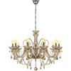 Ridgeyard 10 Luci Lampadari di Cristallo K9 Lampada da Soffitto di Cristallo (Cognac)
