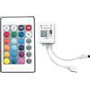 Cleiscry Smart RGB WiFi Controller DC12-24V per LED RGB Strip compatibile con Alexa, Google Home e Siri, controllo app, sveglia, telecomando, 20 modalità dinamiche (uscita singola)