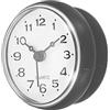 PATIKIL Impermeabile Bagno Orologio Mini Rotondo Parete Scuro Grigio | Orologi, con Aspirazione Coppa, per Doccia Cucina Casa Decorazione