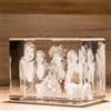 Inciso Rettangolo di Cristallo Personalizzato con Foto - Incisione 3D a Laser - Idea Regalo Personalizzabile con Fotografia e Scritta per Famiglia, Festa della Mamma, del Papà - R180 18x12x8 cm
