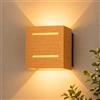 TXErfolg 9W Applique da Parete a LED Legno G9 Interno Rovere Chiaro con Luce Fessura | 3000K Bianco Caldo Up Down Lampada da Parete Interno per Soggiorno Camera da letto Corridoio e Scale