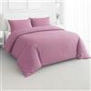 NARCISO Copripiumino Una Piazza e Mezza 200x220 in Microfibra con Trama Embossed (1 Federa Inclusa) Set Copripiumino Una Piazza e Mezza con Zip, Morbido e Anallergico, Made in Italy (Fuxia)
