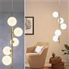 Planetitaly Lampadario a Sospensione 5 Luci G9 Bronzo Dorato Paralume Opaco per Cucina Soggiorno
