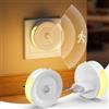 Suright 2 Luci notturne da presa con sensore di movimento, luce laterale 2700K | Luce notturna calda laterale. Rilevamento 4 m/120°. Per bambini e neonati. Ideale per corridoio, scale, camera e bagno