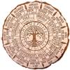Povanjer Targa in legno con ruota 'anno, cartello pagano con albero della vita dei Sabbats, ruota rotonda in legno 'anno, ornamento vintage fatto a mano per festività Wiccan, altare Yule