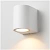 Planetitaly Applique Led da Parete Tondo per Esterno, Impermeabile IP65, Lampadina GU10 8W, Lampada Ideale per Balcone, Terrazza, Casa, Muro, Facciate, Ingresso, 230V (Bianco, 6000K)