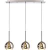 Planetitaly Lampadario 3 pendenti LED G9 21W lampada sospensione vetro globo luce tavolo cucina bar ristorante 230V luce 6000K