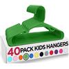 Utopia Home, Confezione da 40 grucce per armadio, per vestiti da bambini e neonati, in plastica, da 29,9 cm, per uso quotidiano (verde)
