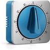 EZYLINKER Kitchen Timers, Timer Da Cucina Con Allarme Forte, Non Richiede Batterie, 100% Meccanico - Retro Magnetico, Squisito Corpo in Acciaio Inossidabile - Promemoria Conto Alla Rovescia - (Blu)