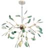 SADRIM Lampadario LED Firefly Lampada a Sospensione 20 Luci Moderna Plafoniera in Agata Lampada a Sospensione Nordica ad Altezza Regolabile per Soggiorno con Isola della Cucina-Agata Verde e Oro 16