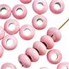 Blausky 30 pezzi 15 mm perline rotonde in ceramica, perline pony in ceramica con foro grande da 6 mm da infilare, perline in porcellana colorate per braccialetti fai da te, orecchini, rosa B