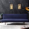 Hiseng Copridivano Senza Braccioli 3 Posti Elasticizzato Fodere Coperture Divano Letto Pieghevole Clic Clac Universale Lavabile Rimovibile Anti Scivolo Copri (L:180-200cm,Blu scuro)