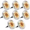 vidaXL 8X Lampade Solari da Terra Luci LED Bianche Illuminazione Lume Esterno