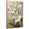 Feeby Stampa su Tela - Quadri Moderni Soggiorno - Quadro Camera Da Letto - Gigli bianchi Fiori dipinti - 40x60 cm - Decorazioni Parete