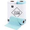 Fantasticlean Panni in Microfibra 40 Pezzi 25 x 25 cm Blu & Bianco | Rotolo di Panni per la Pulizia Strappabili, Strofinacci da Cucina Riutilizzabili e Ultra Assorbenti