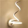 Modeen Lampada da parete a spirale a LED, Semplice e moderna, Creatività da comodino, Camera da letto, in metallo