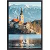 Vasemouh Cornice A3 in PVC, Perfetto per Casa,Cornice Nera,1 Pezzo