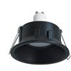 Planetitaly Faretto tondo retrocesso incasso foro 85mm nero bianco lampada LED GU10 8W luci soffitto ingresso negozio vetrine 230V (Colore nero, Luce 4000K)
