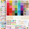 Ophy 19000 Perline per Braccialetti, 36 Colori Bigiotteria Fai Da Te Con Lettere Perle, Collana Artigianato per Bambino, Set Braccialetti Bambina, Perles d'Argile pour Kit