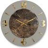 Generico Artidea Orologio da Parete in Resina Lavorato a Mano Effetto Marmo Pregiato Jade Tortora - Eccellenza Artigiana Made in Italy - Pezzo Decorativo Silenzioso per Soggiorno e Camera - 50 cm