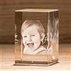 Inciso Rettangolo di Cristallo Personalizzato con Foto - Incisione 3D a Laser - Idea Regalo Personalizzabile con Fotografia e Scritta per Famiglia, Festa del Papà, della Mamma, Fidanzati - R60 6x4x4 cm