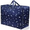 BOJIUKEJI Borsa portaoggetti da 105 litri per piumoni, impermeabile, ideale per traslochi, con cerniera, perfetta per riporre cuscini, biancheria da letto e vestiti sotto il letto (70*50*30cm, motivo pesci blu)