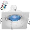 Planetitaly Faretto da incasso a tenuta stagna IP65, 6W, 550 Lumen, Regolazione Temperatura RGB-3000K, Lampada Led GU10 RGBW, Alluminio Quadrato, Facile Installazione, Ideale per Bagno, Box Doccia, Vasca
