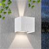 Planetitaly Lampada a parete Applique Cubo a LED IP65 per interno/esterno 40W Regolabile 4000 lumen doppio fascio luce regolabile, NO DIMMERABILE (Bianco, Luce Calda 3000K)