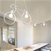 XinYuan Lampadario a bracci per bicicletta industriale vintage Windmill, lampada a soffitto semplice per LED, ristorante americano Village Lampada a sospensione decorativa per ufficio ( Color : White )