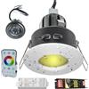 Planetitaly KIT 3 faretti cromoterapia LED RGB 9W incasso bagno doccia centralina WiFi luce colorata con controllo vocale telecomando 24V IP65