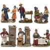 Rossi Rosa Statuine Doppie da 10 cm per Presepe Set 6 pezzi 79119