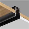 Planetitaly Binario elettrificato da incasso track magnetico colore nero 2 metri 48V supporto per faretti barre LED con cover