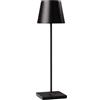generico Lampada da Tavolo Touch LED Ricaricabile 3 Intensita' di Luce 2800/3200 K Drimmerabile 36 cm H Bar Hotel Pub Ristoranti Nera