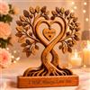 Smile lab Albero della Vita Cuore in Legno Personalizzato con Nomi Data per Lui Lei | Regali Personalizzati Nozze di Legno Anniversario, Albero della Vita di SanValentino, Regalo Romantica per Coppia Matrimonio