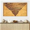 SHINERING Poster Vintage La Mappa Dell'Inferno Della Divina Commedia Di Dante, Sandro E Botticelli, Stampe Su Tela, Dipinti Antichi, Decorazioni Per La Casa E La Stanza. 21X30Cm Senza Telaio