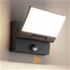 K-Bright 30W Applique da esterno con sensore di movimento,Nero,4000K | Panel orientabile a 150°, impermeabile IP65, alluminio+PC,2000LM per Esterno/Interno (ingresso, terrazza, giardino)