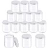 Glarks 8 Pack 6 oz vasi di vetro con coperchi, vasi di vetro trasparenti rotondi con fodera interna e coperchi d'argento per conservare creme, prodotti di bellezza, cosmetici e unguenti