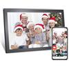 Andoer Cornice per foto digitale WiFi da 21,5 pollici Cloud Cornice digitale IPS Screen Touch Control 16 GB di memoria Rotazione automatica Condividi foto tramite APP con supporto posteriore per amici