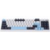 Matybobe Tastiera da Gioco Meccanica Retroilluminata RGB 78 Tasti Tastiera Cablata USB con Interruttore Blu con Manopola del Volume per PC Portatile (Blu Bianco)